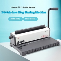 Reisheng TD-13 Double Bobine Poinçonnage Machine À Relier Anneau De Fer 34 Trous Table Calendrier Mur Calendrier Poignée Presse Machine À Relier