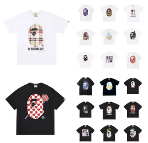 Maglietta Bapees con Stampa Lettering Versione 999.1, Pronta Consegna, T-shirt Uomo Trendy con Stampa Scimmia, Maglietta Bapees di Design alla Moda, Vendita Calda - Product Image 1