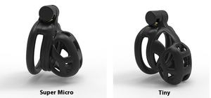 Черные дышащие пластиковые мужские рабы из нержавеющей стали, клетка целомудрия, 4 кольца, кольцо, замок, секс-игрушки для мужчин-оригинальные товары - Product Image 3