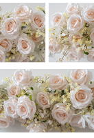 Chemin de table floral en soie filée rose fait main de haute qualité, fleurs artificielles pour mariage, Nouvel An chinois, rentrée scolaire