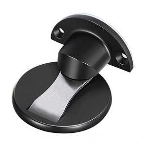Butée de porte Kexing en alliage d'aluminium, sans perçage, épaisseur de fente 5,5-9 mm, épaisseur 5 mm, pour porte de chambre d'hôtel - Product Image 2
