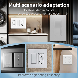 यिनंग 4 गिरोह चमकदार मैट स्क्रूलेस वॉलपेपर 1-4 गिरोह वॉल स्विच प्लेट आउटलेट को कवर करते हैं जो आधुनिक सजावट के साथ कवर करते हैं - Product Image 4