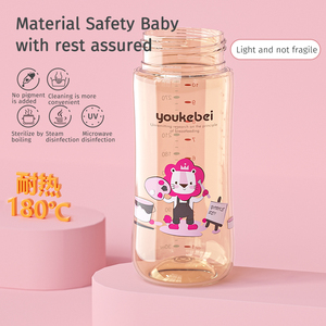 Gel de silice sans BPA bébé sevrage tasse à bec avec motif de dessin animé large protège-bouche à débit variable et transition facile 0-12 mois - Product Image 3