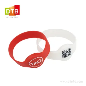 DTB Bulk Cheap RFID Bracelet MIFARE Classic Silicone Wristbands