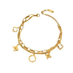 Nouveau Acier Inoxydable 18k Or Perle Shell Zircon Couches Trèfle Mauvais Yeux Chaîne <span class=keywords><strong>Bracelet</strong></span> Femmes Papillon <span class=keywords><strong>Coeur</strong></span> <span class=keywords><strong>Bracelet</strong></span> pour Cadeau - Product Image 5