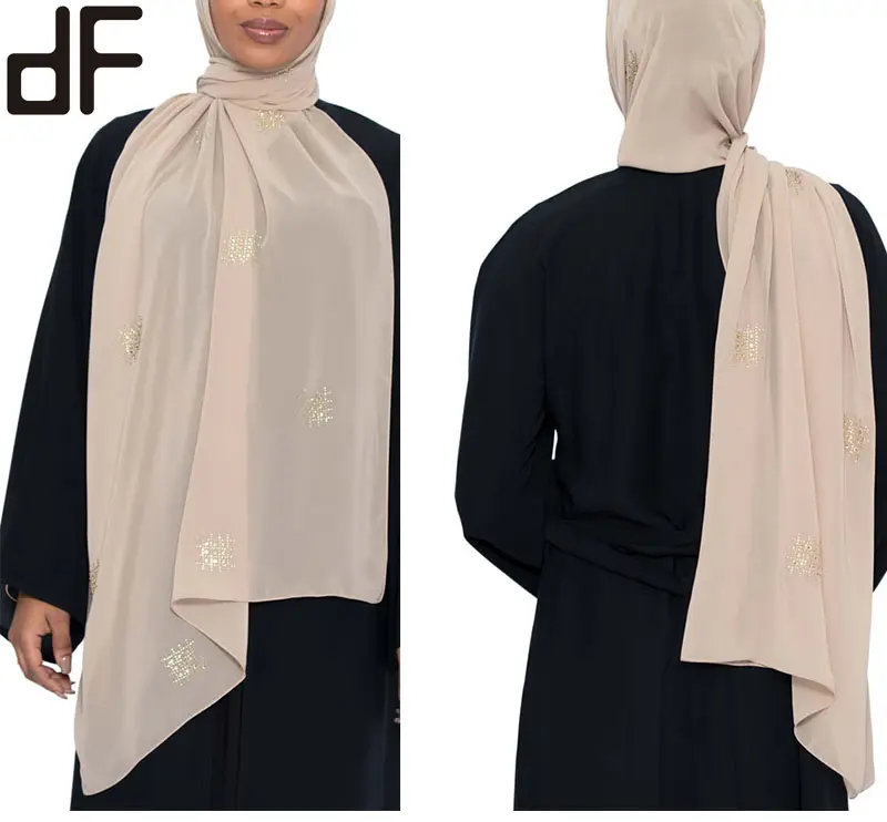 Day Look Islamische Kleidung Schal Benutzer definiertes Logo Muslimischer Schal Diamant kollektion Mode Kopftuch Für Frauen