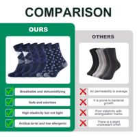 Chaussettes de Noël les plus vendues en gros, chaussettes jacquard mi-mollet tendance à thème, chaussettes jacquard personnalisées Père Noël, design personnalisé amusant