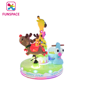 Kid trò chơi giải trí công viên chủ đề trẻ em ba người chơi đồng tiền hoạt động trò chơi Arcade máy <span class=keywords><strong>mini</strong></span> Carousel đi xe cho trẻ em - Product Image 3