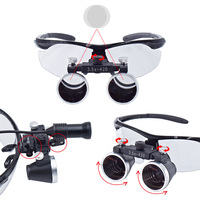 Professional Dental Loupes 2.5X 3.5X Rechargeable LED Surgical Magnifier Glasses Black Silver for Clinic Oral Surgery