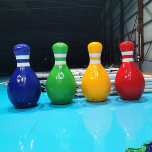 Juegos divertidos al aire libre, juego de bolos inflable Jumbo, bolos Zorb humanos inflables, bolas emocionantes - Product Image 6