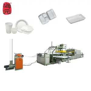 polystyrene eps foam take out white container food box disposable plate vacuum forming machine