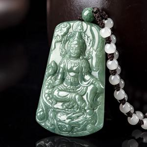 Pendentif en jade naturel de style chinois, dragon Guanyin, design original UNISEXE, cadeau de style chinois avec certificat d'évaluation GY34 - Product Image 2