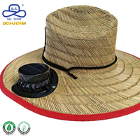 Sombrero de Paja de Ala Ancha con Logotipo Personalizado, Ventiladores de Refrigeración Solares, Protección UV, para Pesca, Jardinería y Actividades al Aire Libre para Hombres
