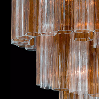 Lustre italien contemporain en verre de Murano pour le salon de plafond