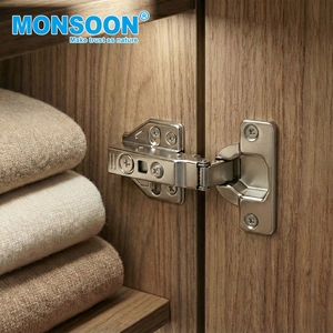 Herrajes de cocina con cierre lento hidráulico, bisagras ocultas de acero inoxidable para puertas de muebles, bisagras 3D para gabinetes del hogar. - Product Image 1