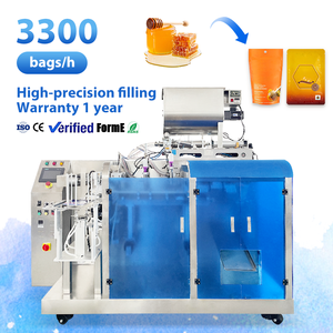 Machine automatique de remplissage et de scellage de sachets préformés pour jus, miel, huile, eau, sauce, équipement d'emballage de liquides - Product Image 1