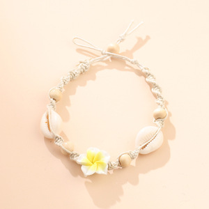 Bohemian Shell Beaded Flower <b>Anklet</b> Women Summer Beach Foot Jewelry Rope Crafted Ankle <b>Bracelet</b> - Product Image 4