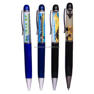 Impressão personalizada promocional soft floating pen pvc para publicidade caneta esferográfica
