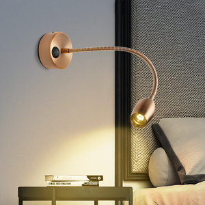 <span class=keywords><strong>Lampe</strong></span> murale moderne en bronze antique rouge mat pour chambre d'hôtel <span class=keywords><strong>Lampe</strong></span> <span class=keywords><strong>de</strong></span> lecture Tube <span class=keywords><strong>de</strong></span> serpent <span class=keywords><strong>Lampe</strong></span> à col d'oie Style américain moderne - Product Image 3