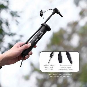 ปั๊มลมจักรยานแบบพกพาอเนกประสงค์สำหรับจักรยานเสือภูเขา 80 PSI ปั๊มลมมือแบบแมนนวล สำหรับเติมลมยางบอลลูน วาล์ว Schrader ปั๊มลมแบบตั้งพื้น - Product Image 3