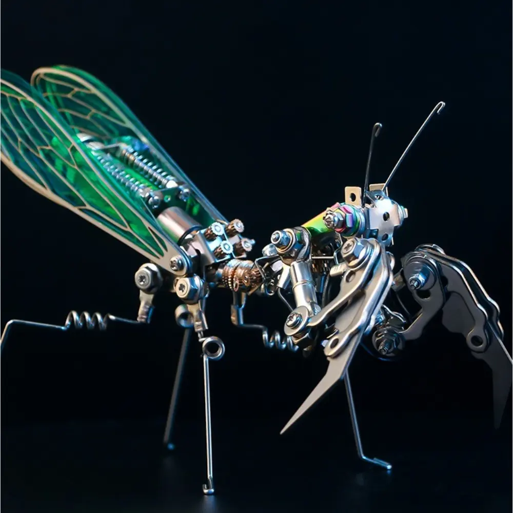 DIY mekanik böcekler Phantom Mantis beyin Teasers yapboz oyuncak yapı taşları modeli 3D Metal bulmaca