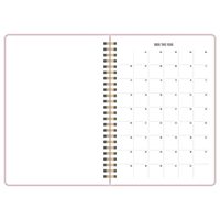 Agenda quotidien personnalisé en cuir rose A5 avec boîte cadeau, agenda de rêves, calendrier annuel non daté, planificateur hebdomadaire 365 jours