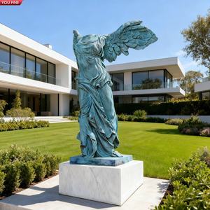 YOUFINE Escultura de Arte Clásico de la <span class=keywords><strong>Victoria</strong></span> <span class=keywords><strong>Alada</strong></span> de Samotracia en Bronce para Jardín o Propiedad - Product Image 1