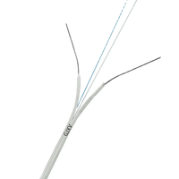 Buen rendimiento g657a Fibra óptica 1 núcleo 1km 2km 3km Tambor de madera contrachapada Ftth Cable de caída Cable de fibra óptica interior de modo único