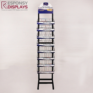 Estante de exhibición de botellas de Metal ecológico portátil personalizado, Soporte de alambre para suelo de supermercado, diseño reciclable - Product Image 2