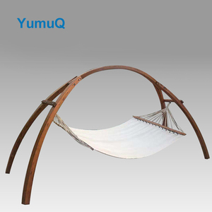 YumuQ Lona portátil Acampar al aire libre Madera <span class=keywords><strong>de</strong></span> <span class=keywords><strong>teca</strong></span> Cañón Patio Hamaca con soporte Columpio Silla Toldo - Product Image 3
