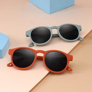 2023 Новые защитные очки Детские дизайнерские силикагелевые солнцезащитные очки на заказ Uv400 Модные маленькие круглые солнцезащитные очки