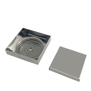 Hiện đại 100*100mm phòng tắm cống sàn gạch vuông chèn với bề mặt được đánh bóng 80mm nước Outlet cho phòng tắm - Product Image 1