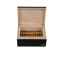 Boîte à cigares en cèdre de luxe sur mesure, humidor avec couvercle en verre et séparateur, hygromètre intégré, capacité de 25 à 50 cigares