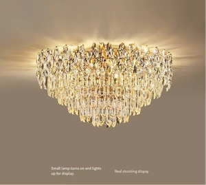 Lusso moderno soffitto di cristallo classico Villa sala banchetto stile per <span class=keywords><strong>soggiorno</strong></span> Lobby Hotel intera casa decorazione luce media - Product Image 6