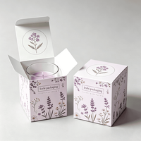 Caja de Regalo Plegable Desechable con Impresión de Logotipo Personalizado y Colorido, Caja de Papel para Empaque de Velas, Caja de Cartón para Velas