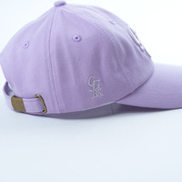 Chapeau de papa en coton violet à 6 panneaux réglables Casquette de baseball non structurée Motif brodé Casquettes sportives personnalisables