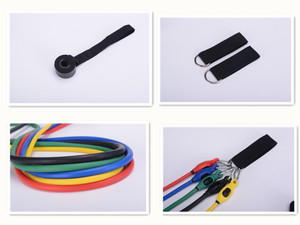 Ensemble de 11 bandes de résistance avec ancre de porte, poignées et sangles de <span class=keywords><strong>cheville</strong></span> pour la physiothérapie et les entraînements à domicile - Product Image 2