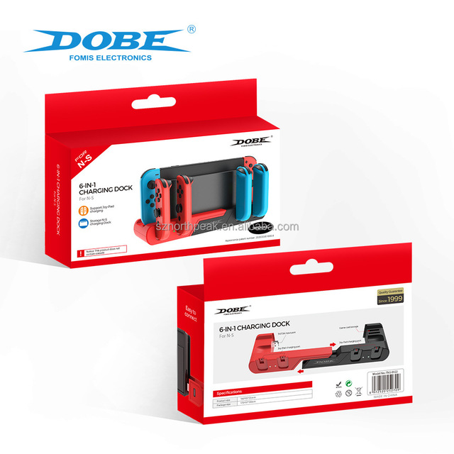 6 in 1 Charging Dock Station for Nintendo Switch OLED Joycon Holder With Indicator Charger Stand Base TNS-0122