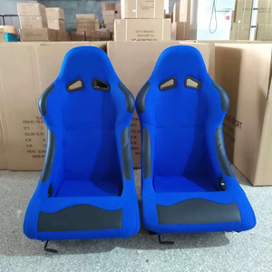 Asiento de Carreras Recaro Universal Negro de Cuero PVC con Aspecto de Carbono, Doble Deslizador y Costuras Rojas - <span class=keywords><strong>Comprar</strong></span> Asiento Deportivo de Carreras - Product Image 1