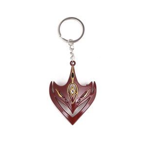 Collana con Ciondolo in Lega di Zinco Ispirata a <span class=keywords><strong>Genshin</strong></span> Impact, Stile Maschera di Dadalia Mandrill, Charm Cuore di Fuoco per Ragazze Magiche e Fan - Product Image 4