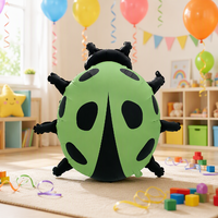 Ballon Coccinelle en Aluminium pour Pique-nique en Plein Air et Fête d'Anniversaire en Intérieur, Décoration de Fête, Ballon en Aluminium Cartoon Tridimensionnel