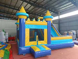 Location commerciale de château gonflable avec toboggan, château gonflable de qualité supérieure en PVC de qualité commerciale pour enfants - Product Image 2