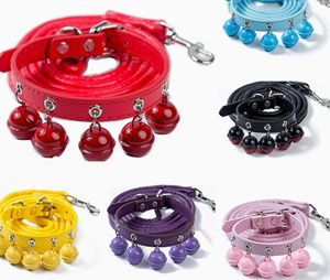 Collier réglable en cuir PU pour animaux de compagnie, avec clochettes, plusieurs couleurs, collier décoratif pour chiens et chats, pour chiots, animaux de compagnie de taille moyenne et grande, pour la promenade quotidienne - Product Image 1