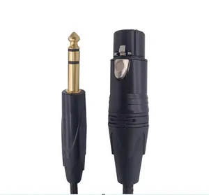Cable de Audio HiFi 6,3 MM macho a XLR hembra cable de audio de escenario 22AWG cobre desnudo conector chapado en oro micrófono cable de audio