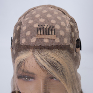Blonde Balayage Couleur 150 Densité Européenne Cheveux Humains Pleine Dentelle Perruque Avec Bretelles Perruque Médicale pour Femmes Suisse Dentelle Perruques - Product Image 2