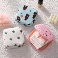 Bolsa de Cosméticos Portátil Mini, Bolsa para Toallas Sanitarias, Monedero, Organizador de Maquillaje Pequeño para Mujeres, Artículos Esenciales para Viajes Diarios