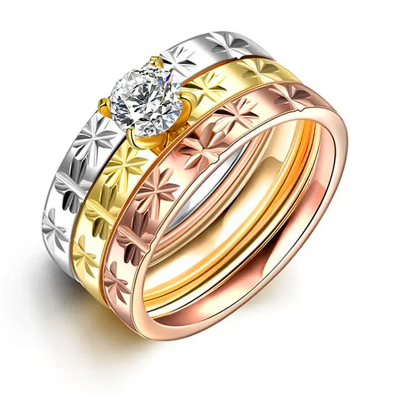 होते बिक्री चमकदार हीरा टंगस्टन अंगूठी सगाई की अंगूठी सोने की जोड़ी अंगूठी