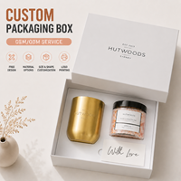 Boîte cadeau carrée blanche personnalisée avec insert en mousse EVA pour l'emballage de bougies, de cosmétiques et de soins de la peau, boîte rigide à 2 pièces avec couvercle et base