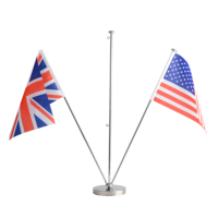 Drapeau de bureau personnalisé en aluminium avec drapeaux en polyester, impression UV, séchage rapide, pliable, taille personnalisée, rectangulaire, à suspendre, pour le sport