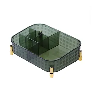 High Quality Clear Plastic Desktop Makeup Organizer Storage Container Blocks for Cosmetics Makeup Storage Boxes